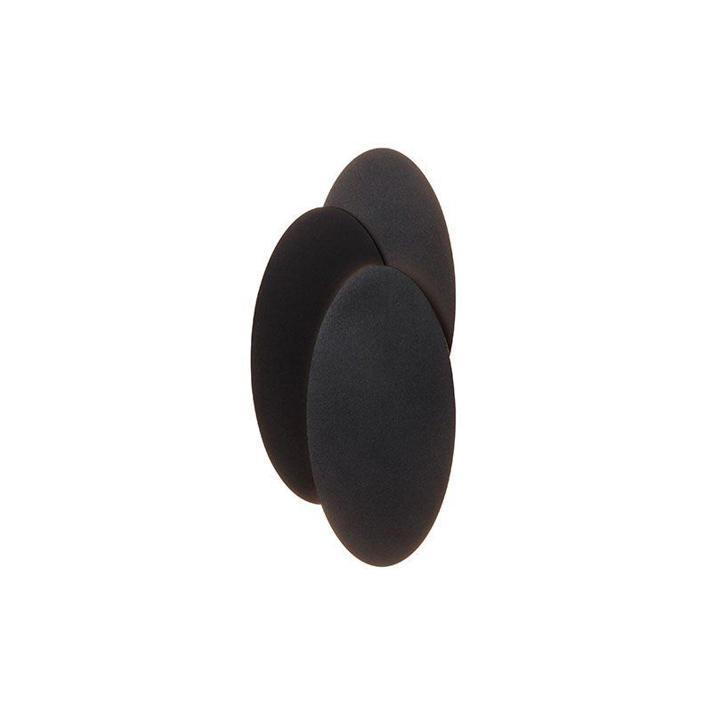 Disc-shaped LED wall sconce Sandy Black
