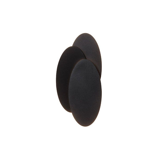 Disc-shaped LED wall sconce Sandy Black