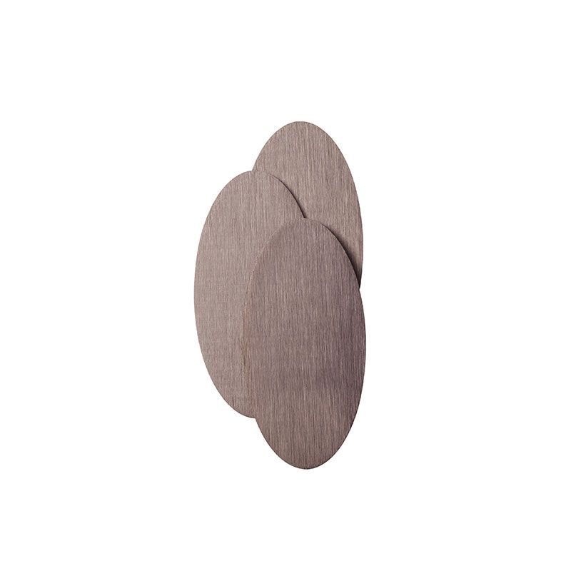Disc-shaped LED wall sconce Sandy Coffee