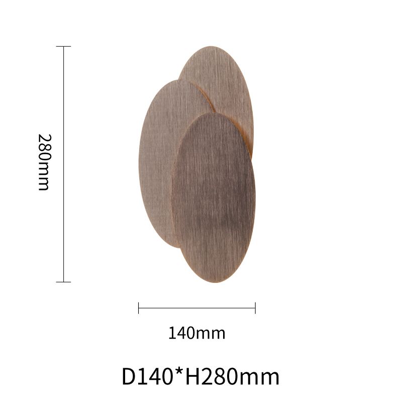 Disc-shaped LED wall sconce Sandy Coffee