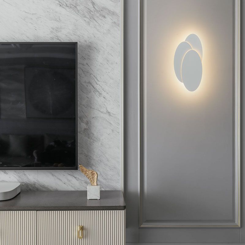 Disc-shaped LED wall sconce Sandy White
