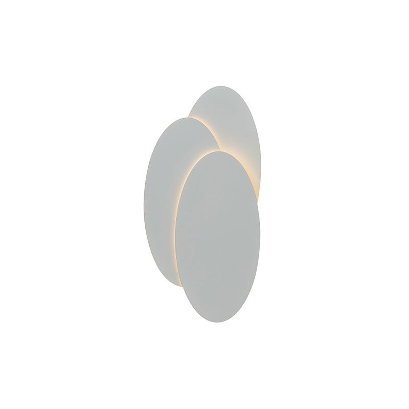 Disc-shaped LED wall sconce Sandy White
