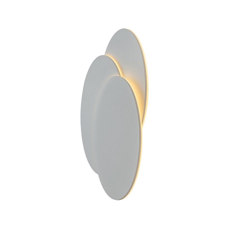 Disc-shaped LED wall sconce Sandy White