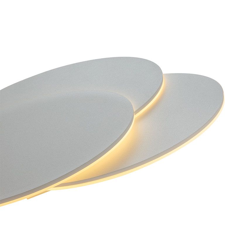 Disc-shaped LED wall sconce Sandy White