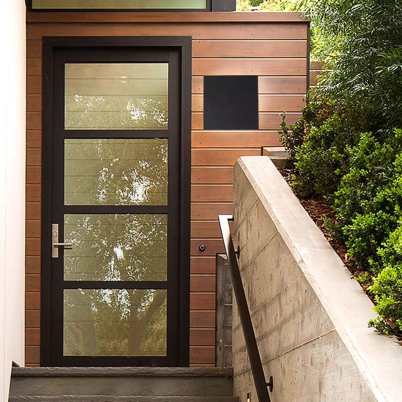 Double Square-lap LED Wall Light Black