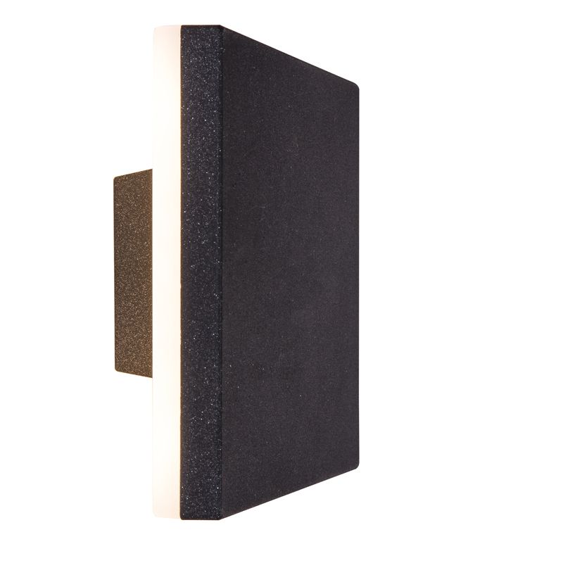 Double Square-lap LED Wall Light Black