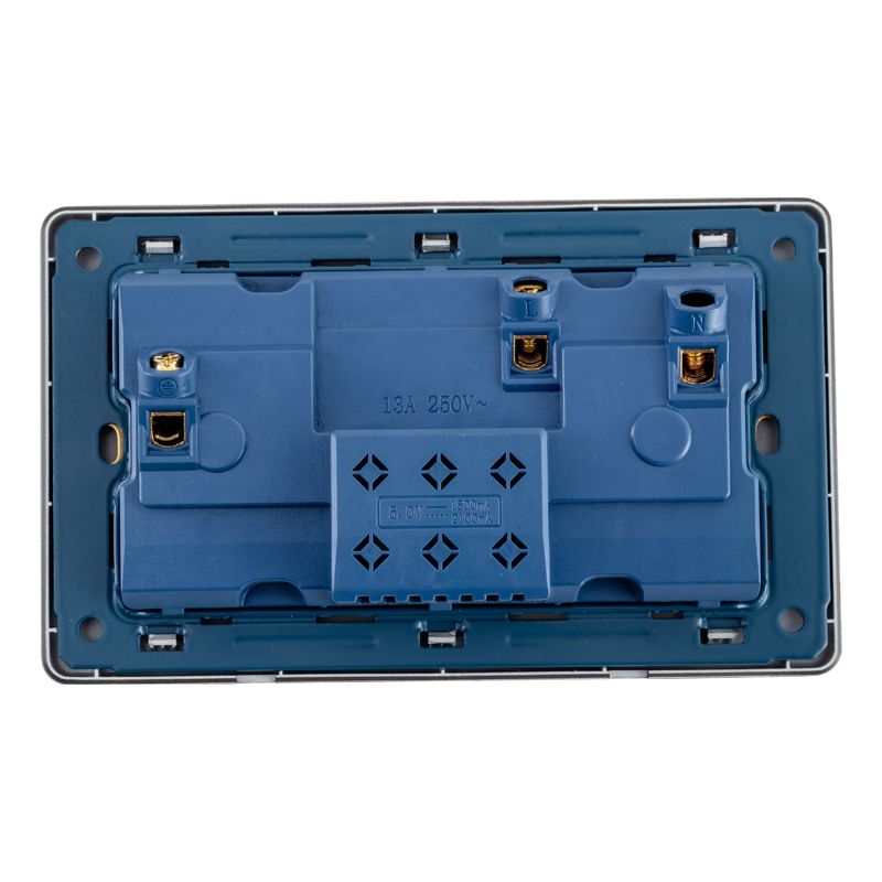 Focale B41 Universal USB Double SocketÂ  Grey FOCALE (50 PIECES IN A CARTON)