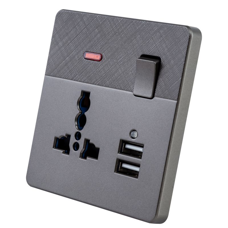 Focale B41 Universal USB Single SocketÂ  Grey FOCALE (100 PIECES IN A CARTON)