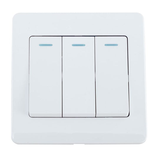 Focale B50 Three Gang Switch White FOCALE (100 PIECES IN A CARTON)