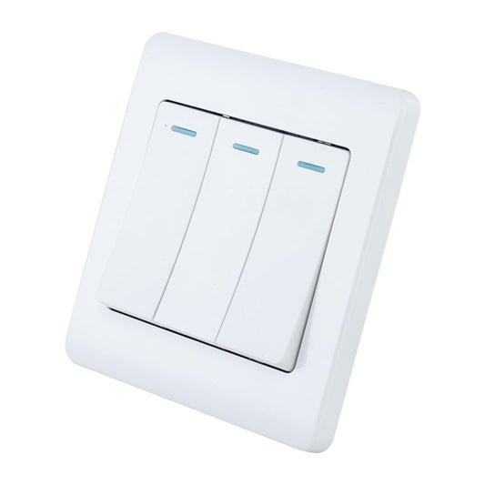 Focale B50 Three Gang Switch White FOCALE (100 PIECES IN A CARTON)