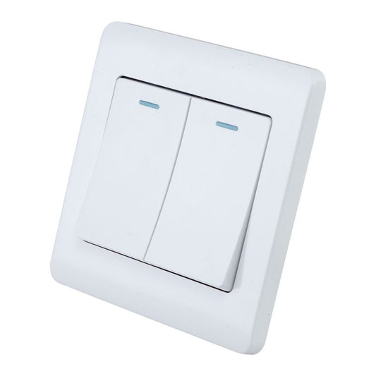 Focale B50 Two Gang Switch White FOCALE (100 PIECES IN A CARTON)