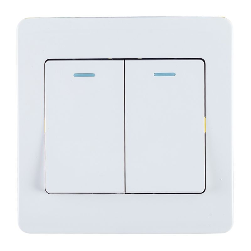 Focale B50 Two Gang Switch White FOCALE (100 PIECES IN A CARTON)