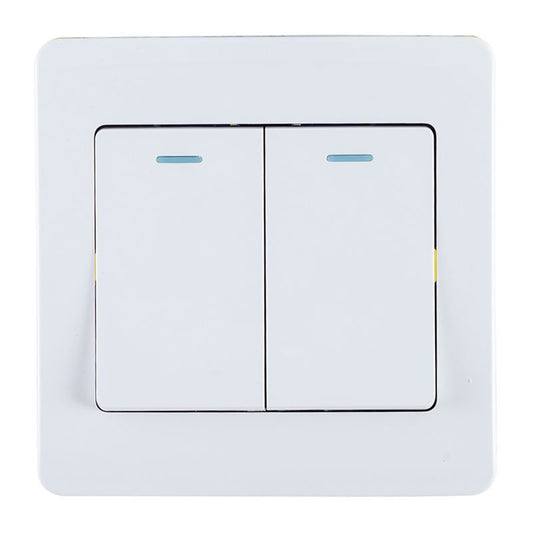 Focale B50 Two Gang Switch White FOCALE (100 PIECES IN A CARTON)