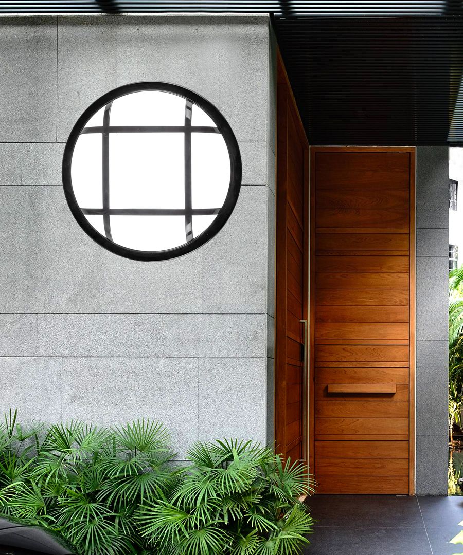 FOCALE Round Barred Outdoor Wall Light (30 PIECES IN A CARTON) White