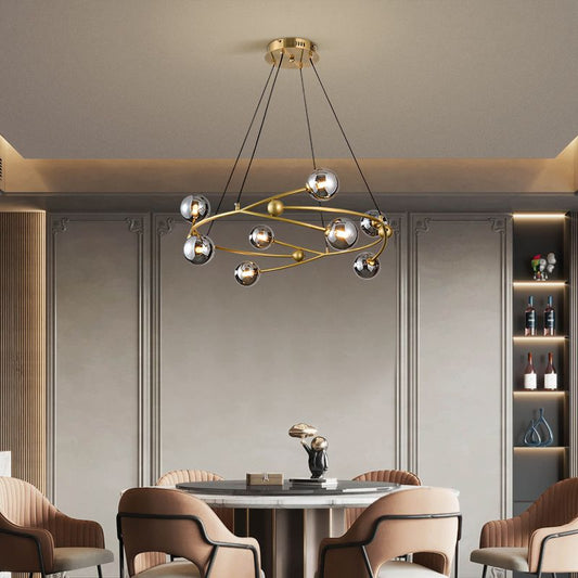 Gold Bubble Wreath Design Chandelier
