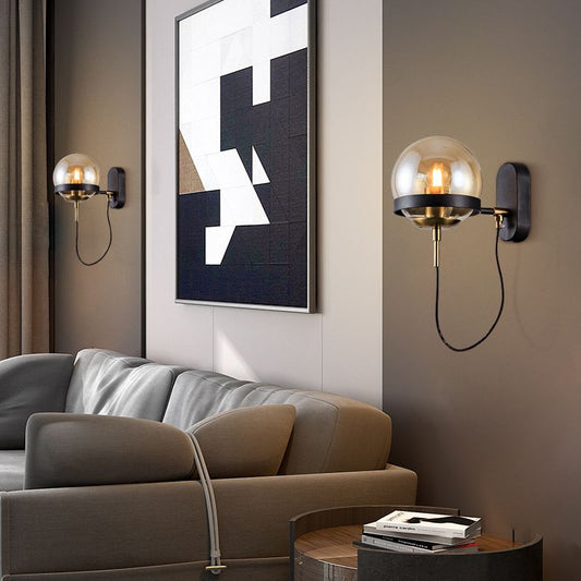 Hanging Ring Orb Wall Lamp
