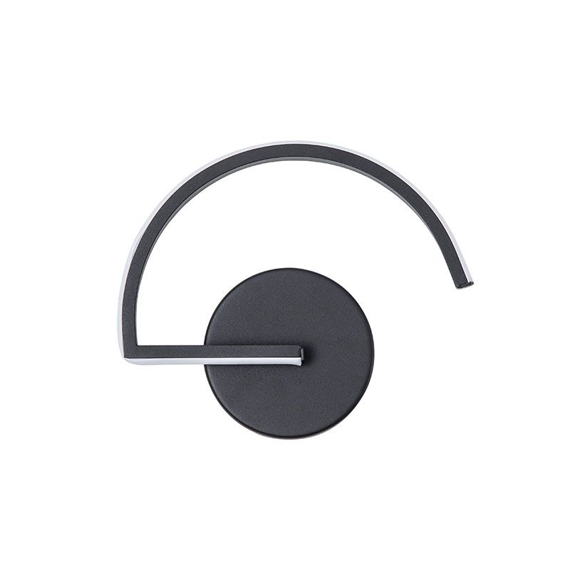 LED Sector-Shape Wall Sconce Lamp Sandy Black