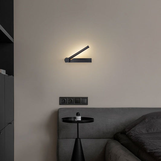 Modern LED Wall Lantern 180° Rotatable Sandy Black