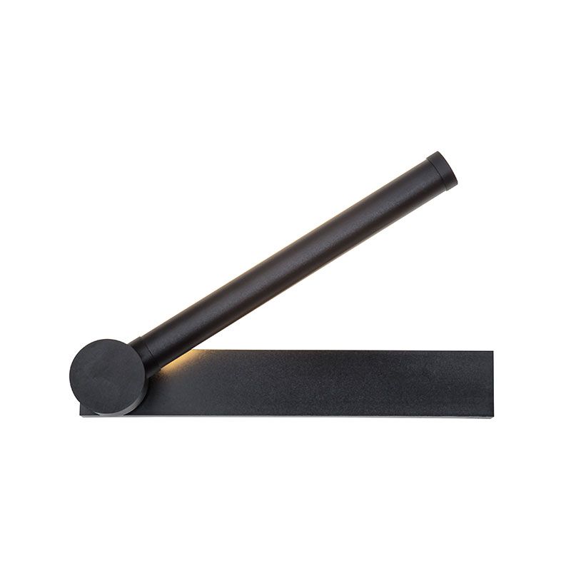 Modern LED Wall Lantern 180° Rotatable Sandy Black