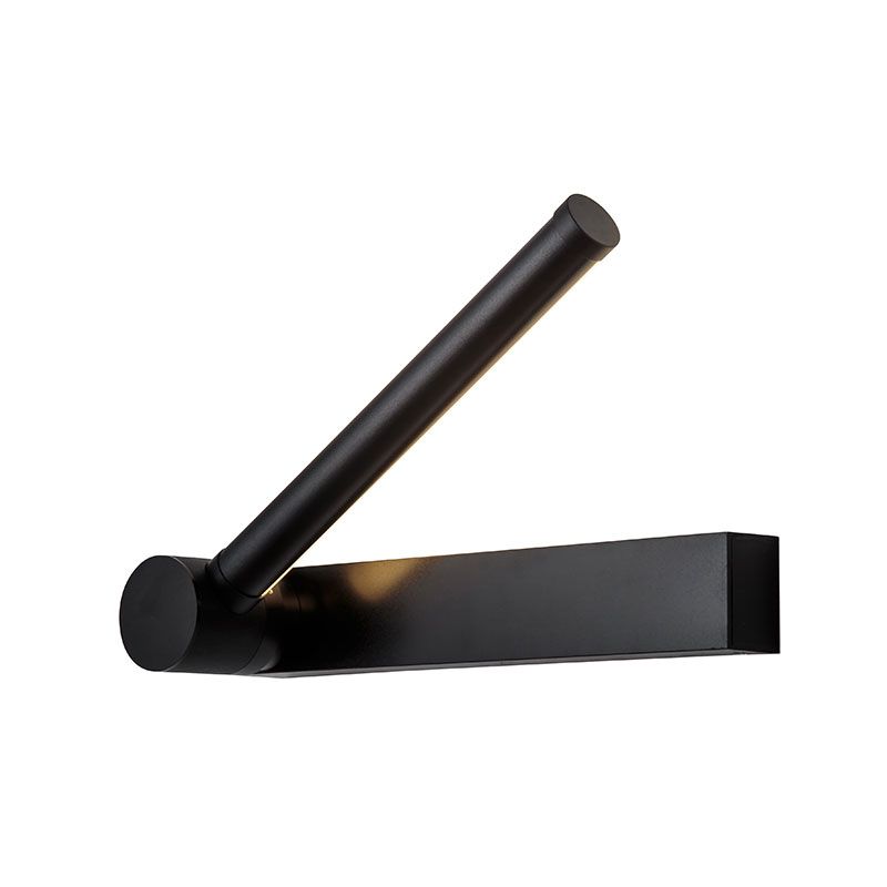 Modern LED Wall Lantern 180° Rotatable Sandy Black