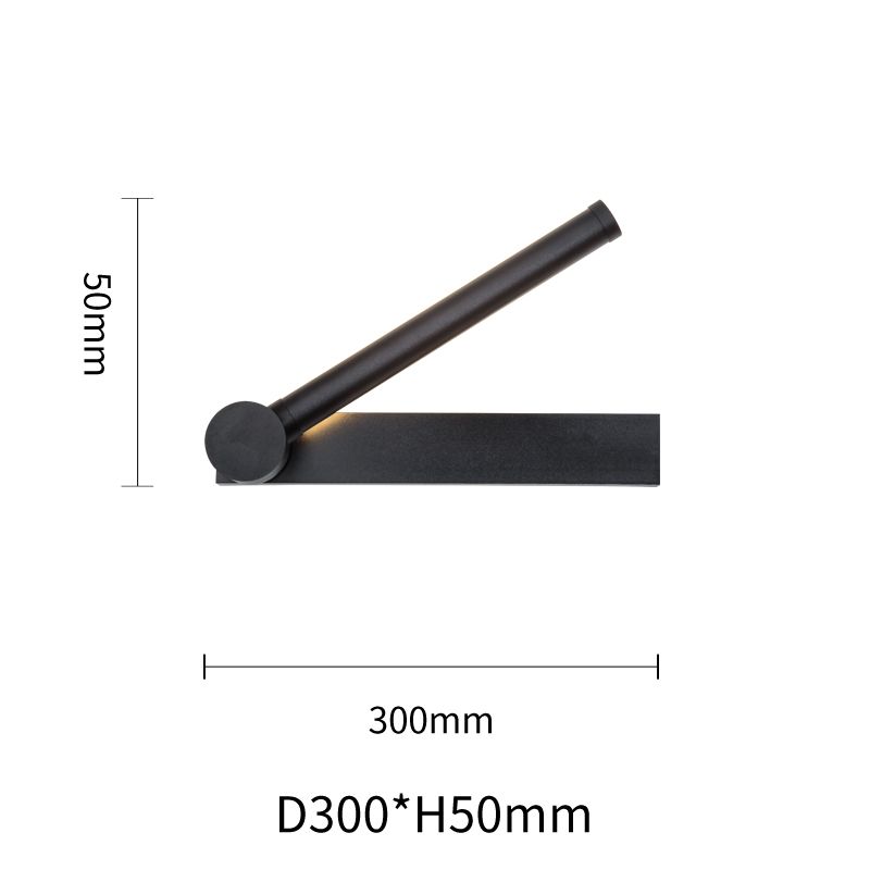 Modern LED Wall Lantern 180° Rotatable Sandy Black