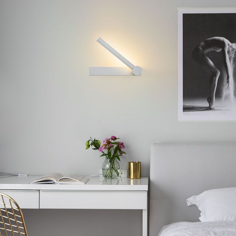 Modern LED Wall Lantern 180° Rotatable Sandy white