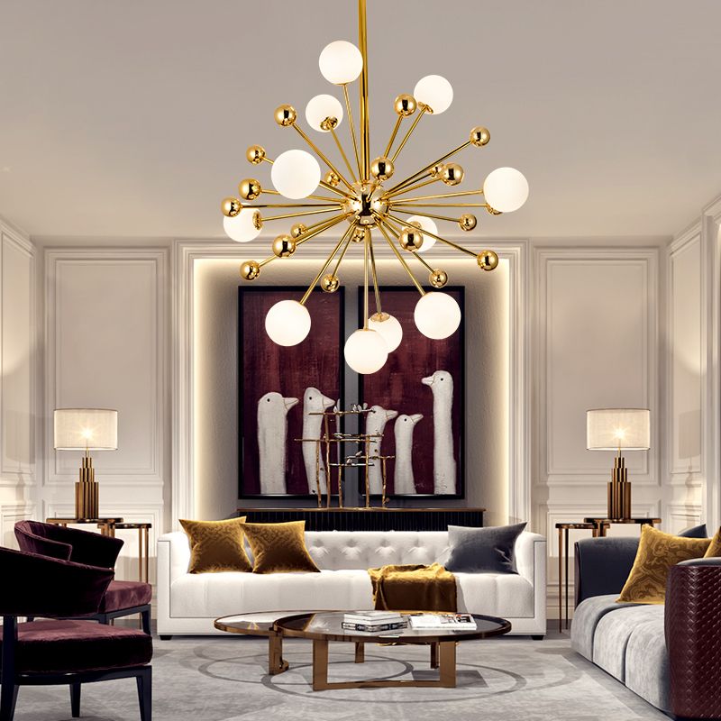 Nordic Gold Ball Glass sputnik Pendant Light