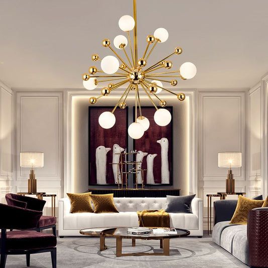 Nordic Gold Ball Glass sputnik Pendant Light