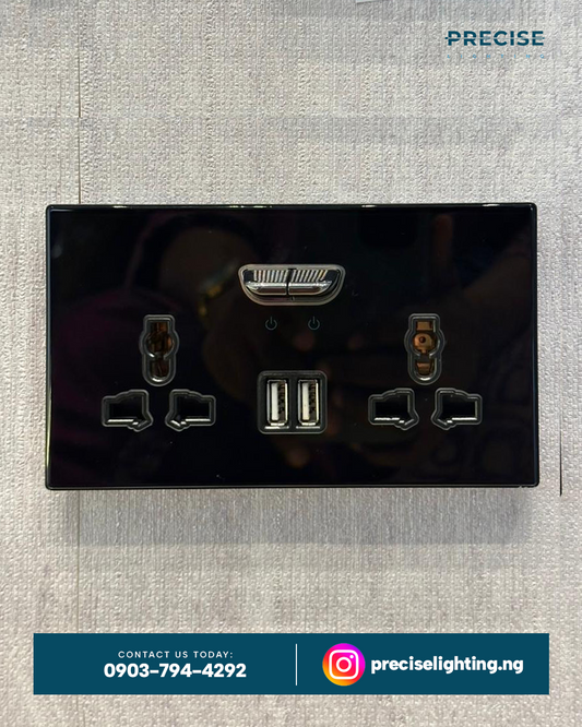 SMART Socket Double 3 pin +USB Type c