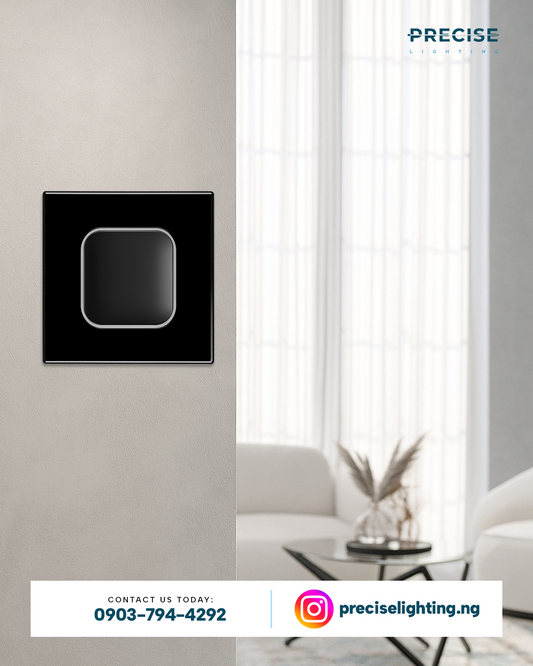 One Gang Two Way Touch Switch Glass BK