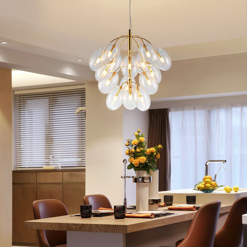 Orb Bubble LED Pendant Light Gold