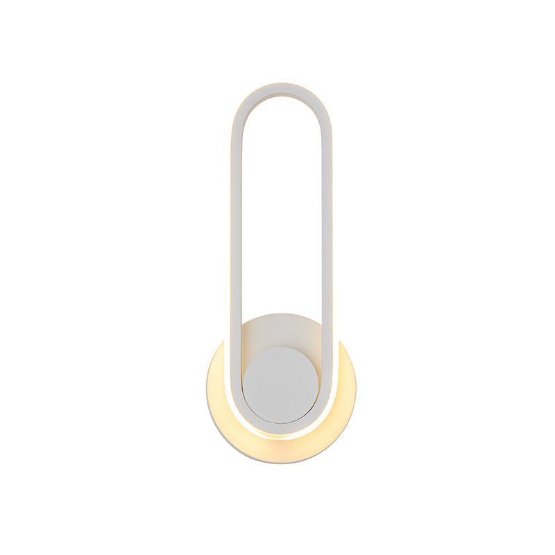 Oval LED wall light 330° Degrees Rotatable Sandy White