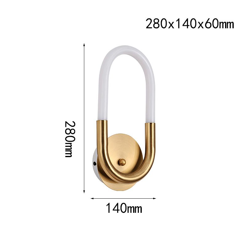Oval LED wall light 90Â° Degrees Rotatable Electroplated Copper