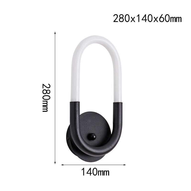 Oval LED wall light 90Â° Degrees Rotatable Sandy Coffee