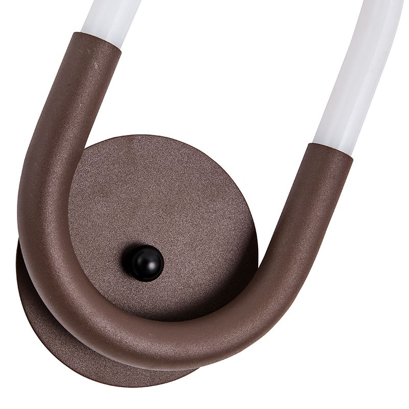 Oval LED wall light 90Â° Degrees Rotatable Sandy Coffee