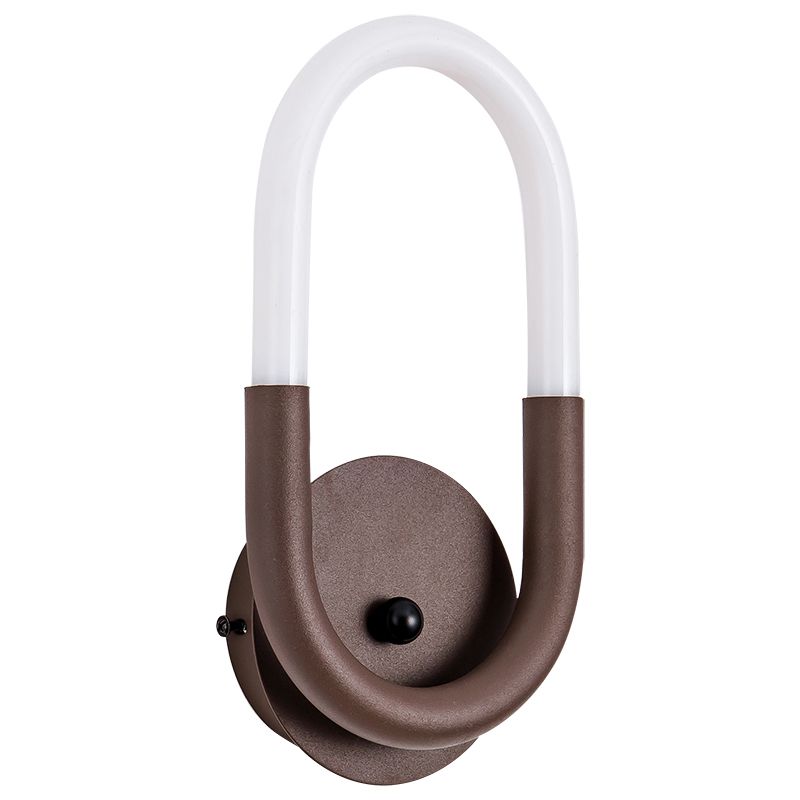 Oval LED wall light 90Â° Degrees Rotatable Sandy Coffee