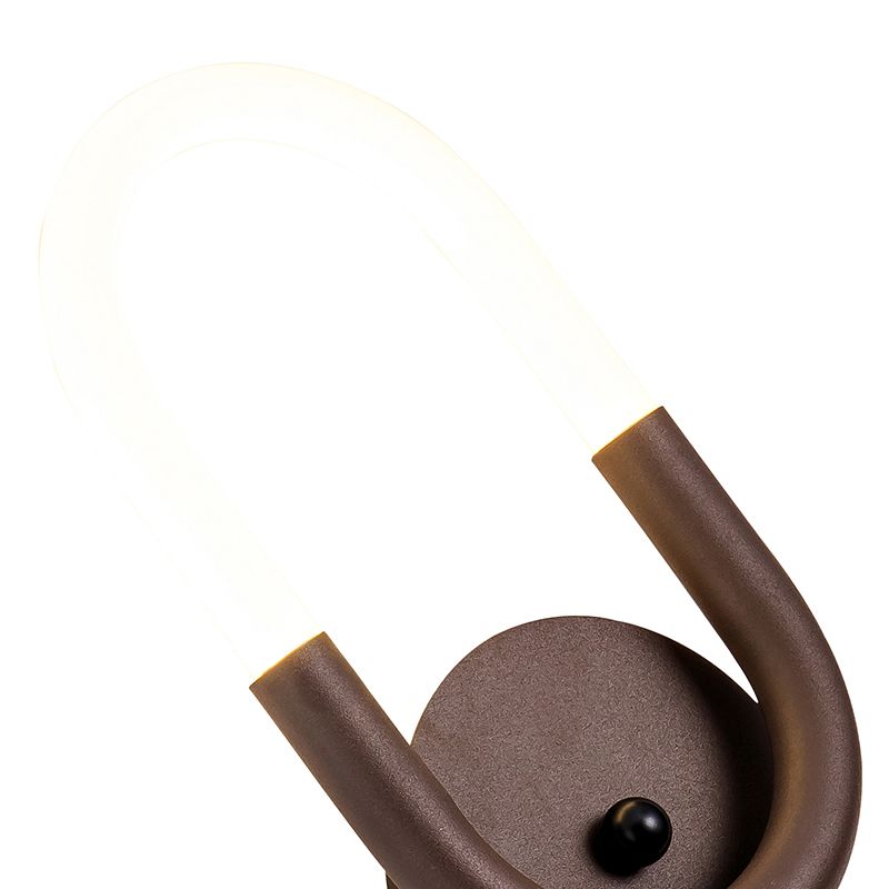 Oval LED wall light 90Â° Degrees Rotatable Sandy Coffee