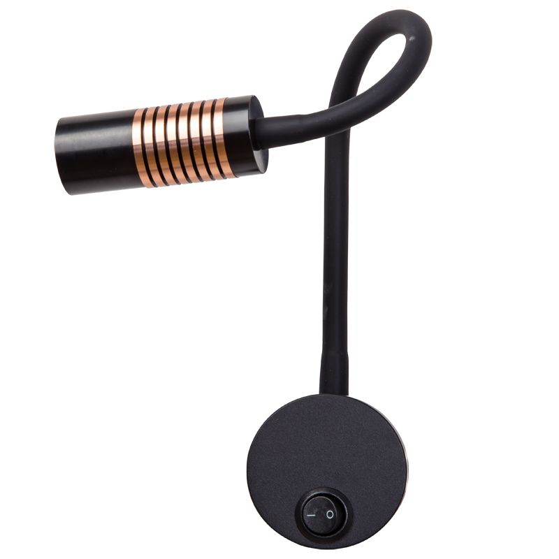 Precise Gooseneck Bedside Wall Lamp Black