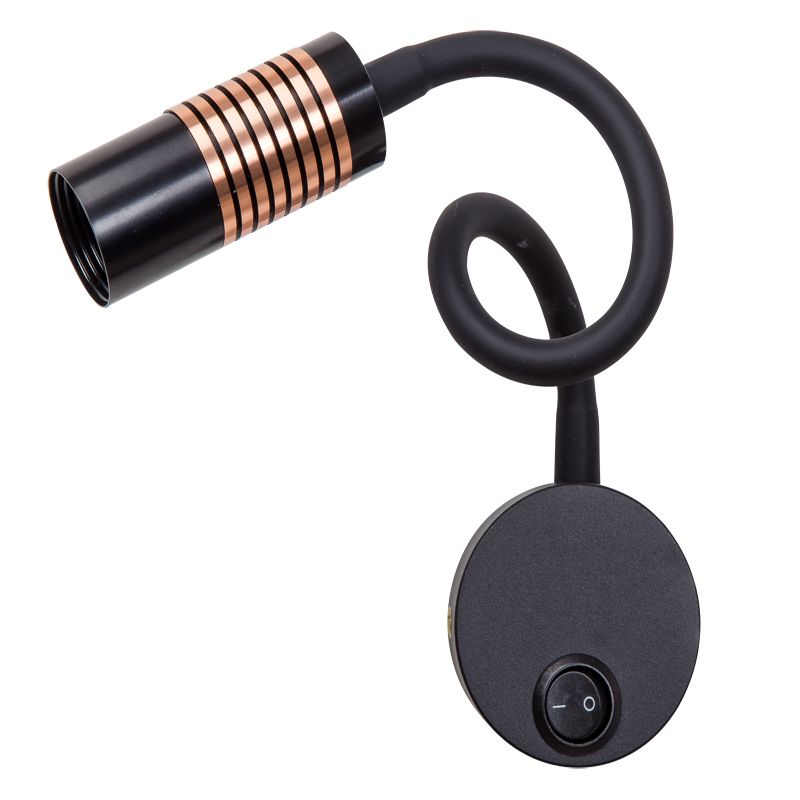 Precise Gooseneck Bedside Wall Lamp Black