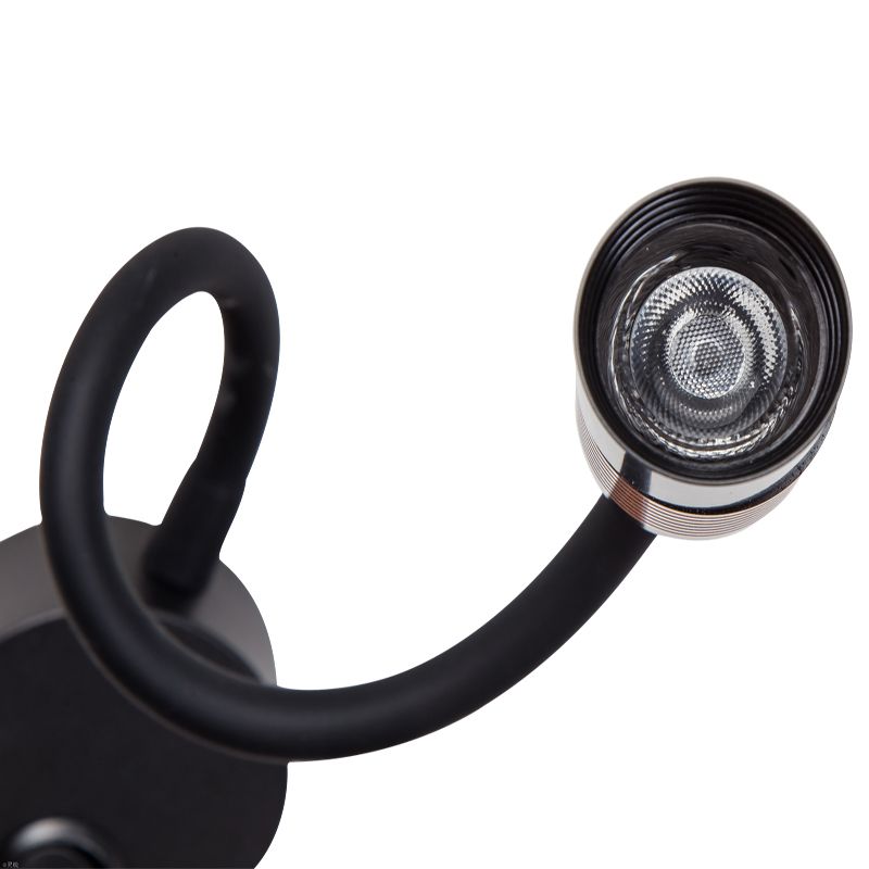 Precise Gooseneck Bedside Wall Lamp Black