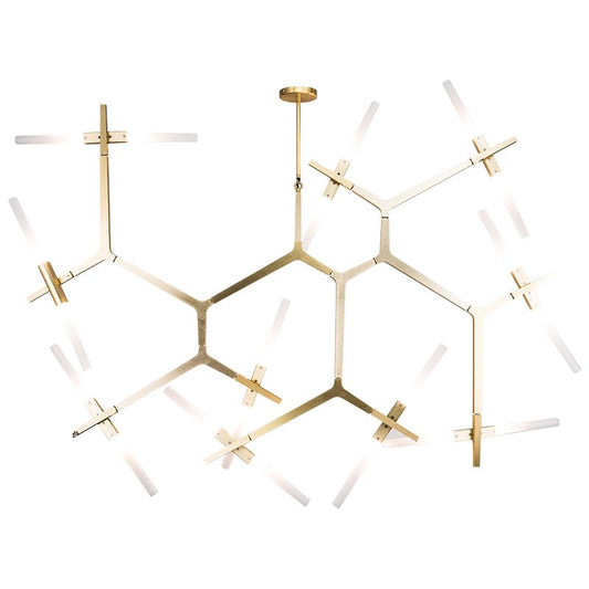 Precise Hennington Multi-Bulb Gold Chandelier