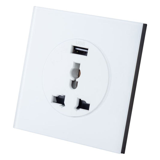 Precise L88 Universal Single USB Socket White