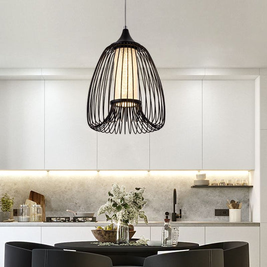 Precise Modern Basswood Pendant Light