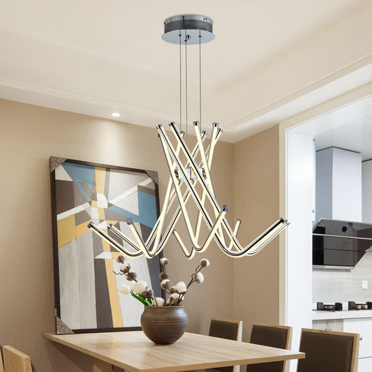 Precise Sickle Flush Pendant Light