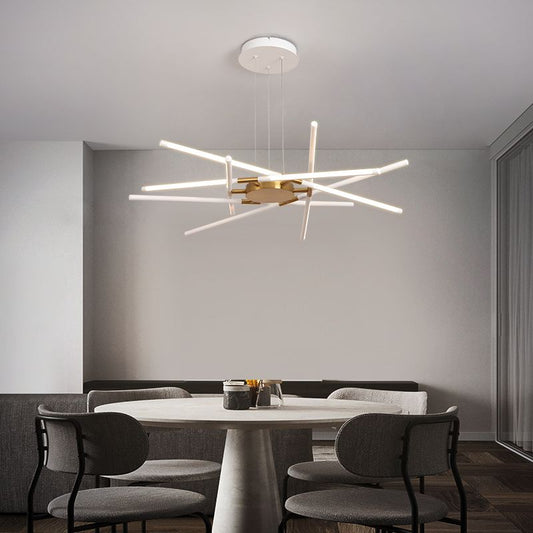 Fish Bone LED Pendant Light Black