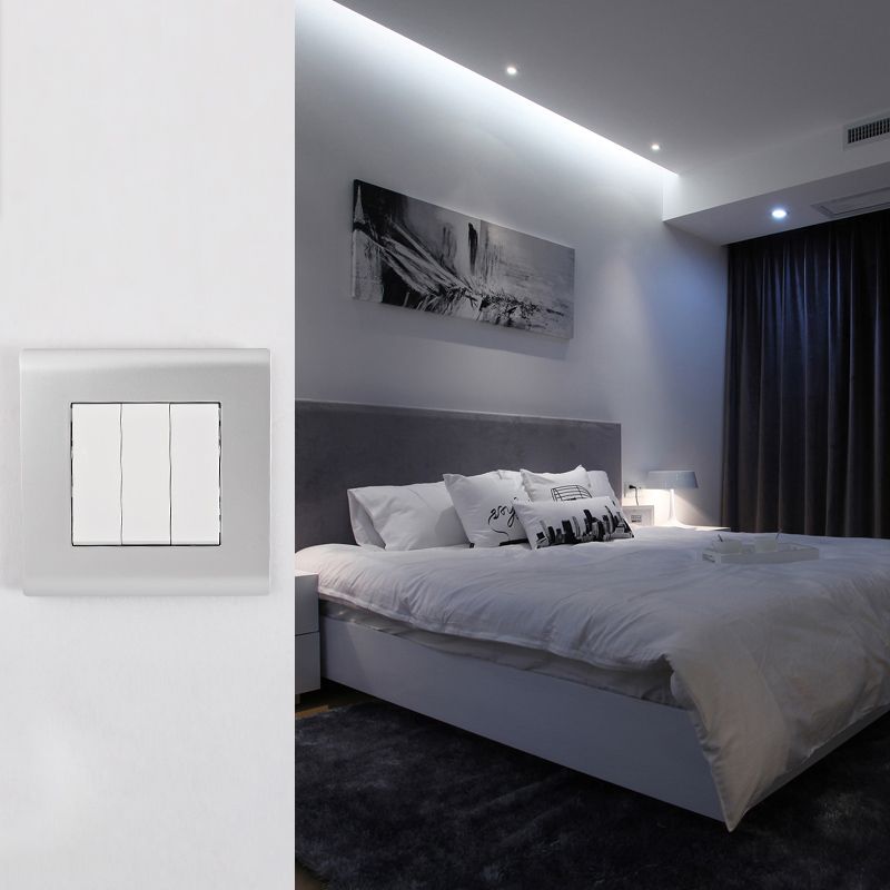 Precise W86 Three Gang Switches Silver