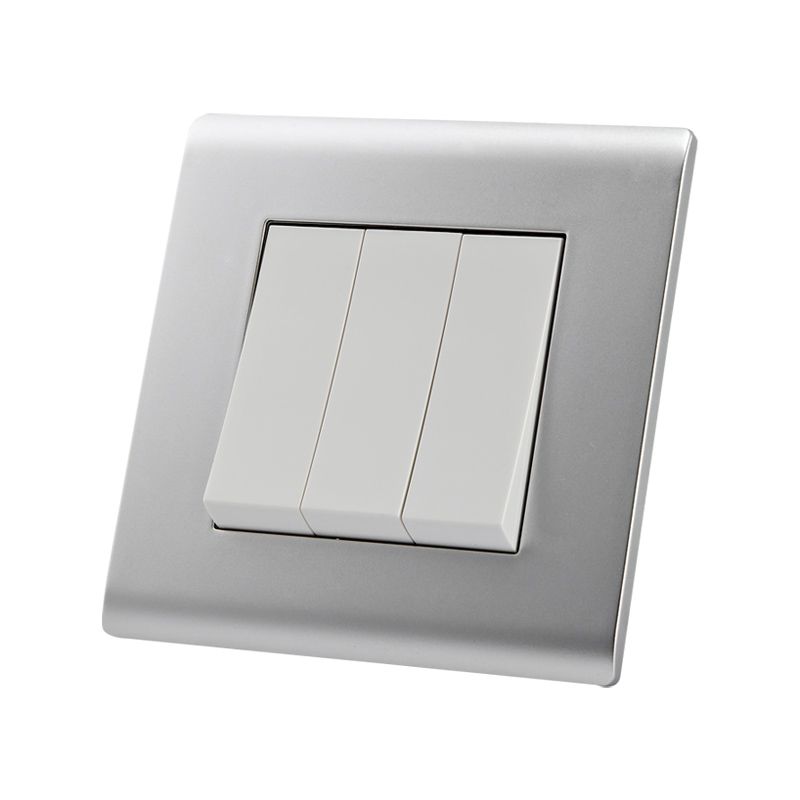 Precise W86 Three Gang Switches Silver