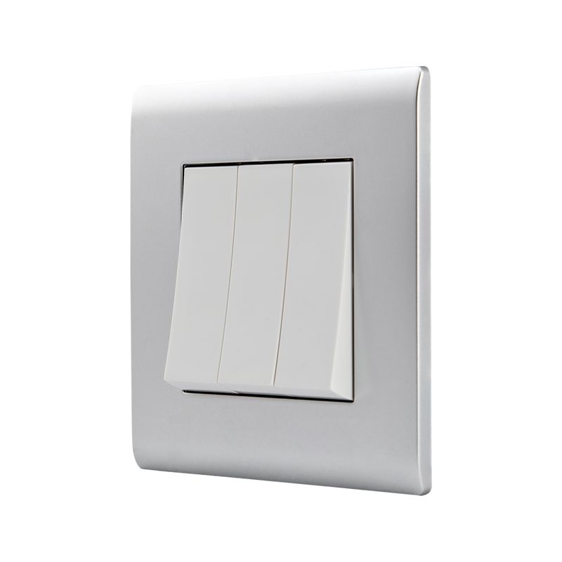 Precise W86 Three Gang Switches Silver