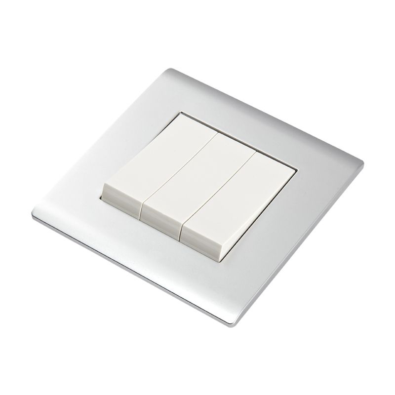 Precise W86 Three Gang Switches Silver