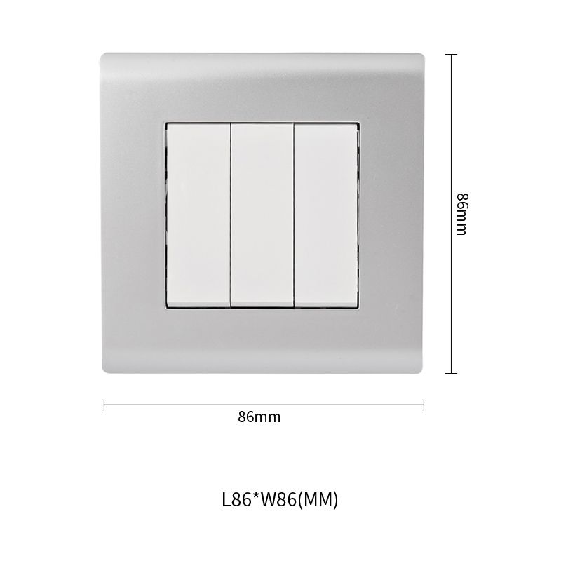 Precise W86 Three Gang Switches Silver